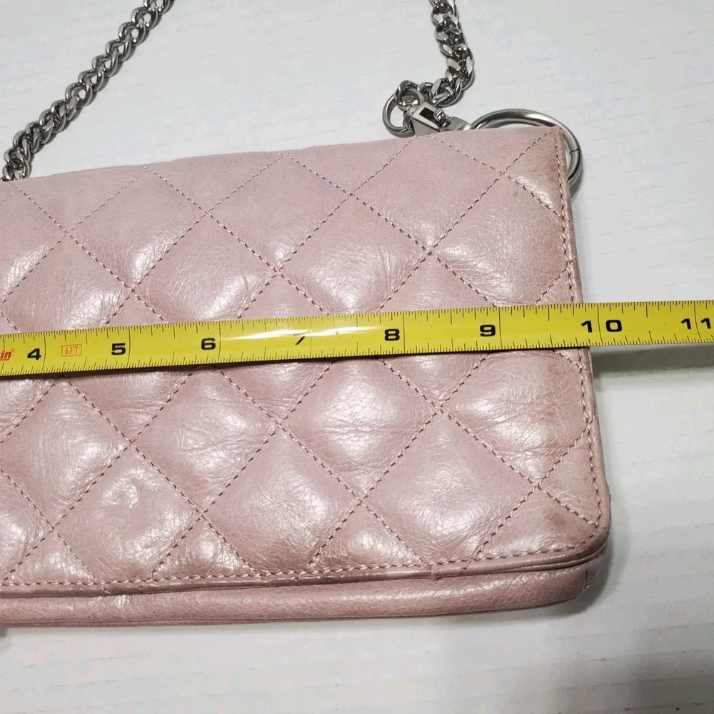 HOBO International Light‎ Pink Quilted Leather Clutch Wallet Shoulder Bag